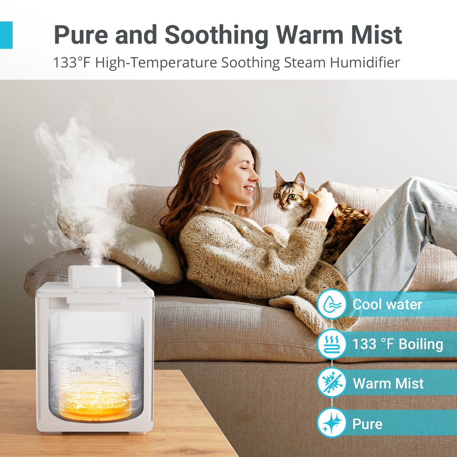3L Warm Mist Stainless Steel Humidifier – Livatro