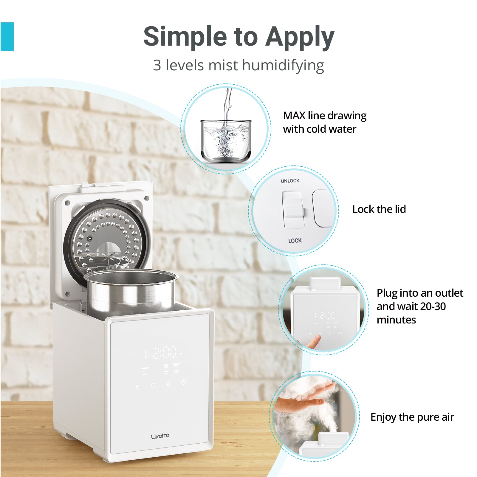 3L Warm Mist Stainless Steel Humidifier – Livatro